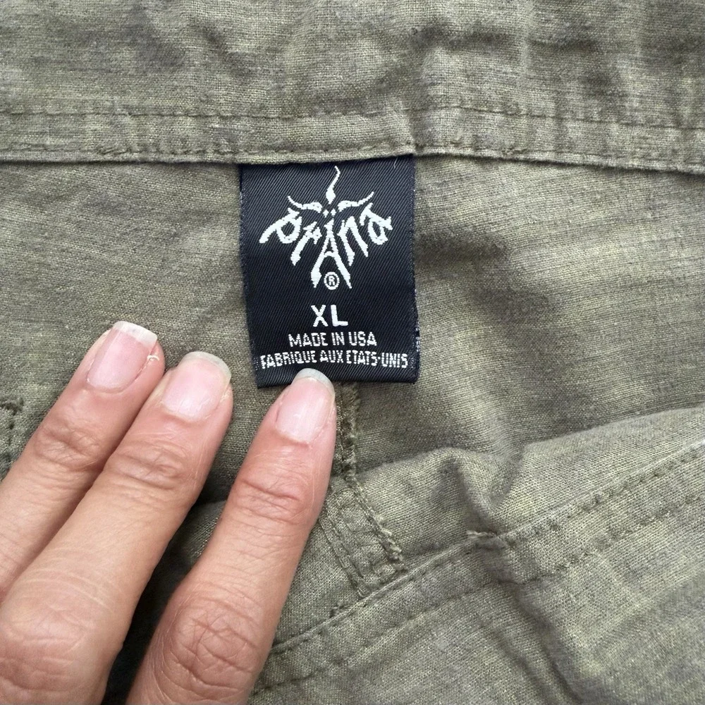 PrAna Mens Green Hemp Blend Drawstring Pants XL Casual Lounge Gorpcore Hiking‎